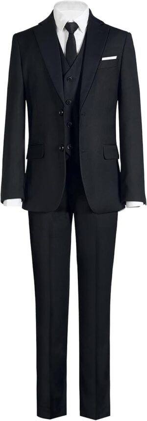 Marvelous World Boys' Formal Slim Fit Suit Set,