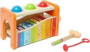 Hape Pound & Tap Bench with Slide Out Xylophone -