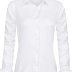J.VER Womens Dress Shirts Long Sleeve Button Down