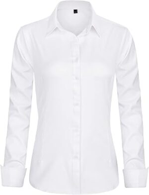 J.VER Womens Dress Shirts Long Sleeve Button Down