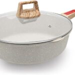 11 Inch/5Qt Nonstick Deep Frying Pan with Lid,