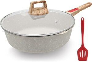 11 Inch/5Qt Nonstick Deep Frying Pan with Lid,