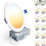 Ensenior 12 Pack 6 Inch LED Recessed Ceiling