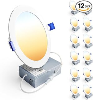 Ensenior 12 Pack 6 Inch LED Recessed Ceiling