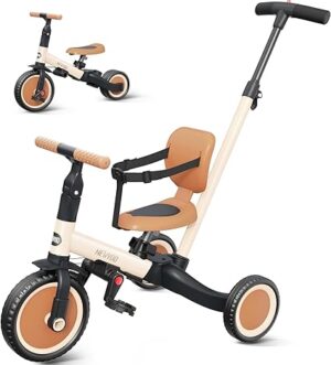 newyoo Toddler Tricycle with Push Handle for 1-3