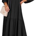 ANRABESS Womens Boho Maxi Dresses 2025 Summer V