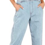 luvamia Women's Casual Stretch Adjustable Denim