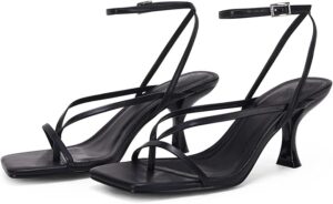 PiePieBuy Women's Lace Up Heeled Sandals Square