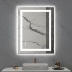 LOAAO 28X36 LED Bathroom Mirror with Lights,