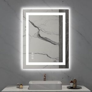 LOAAO 28X36 LED Bathroom Mirror with Lights,