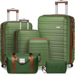 LARVENDER Luggage Sets 6 Piece, Expandable