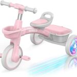 SEREED Colorful Lighting Toddler Tricycle for 2-5