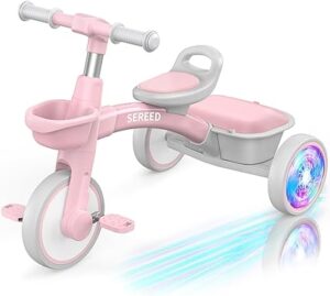 SEREED Colorful Lighting Toddler Tricycle for 2-5