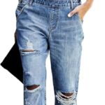 luvamia Women's Casual Stretch Adjustable Denim