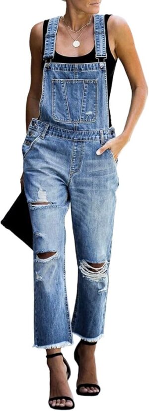 luvamia Women's Casual Stretch Adjustable Denim