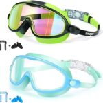 Seago Swim Goggles 2 Pack Anti-Fog Anti-UV Wide