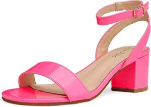 DREAM PAIRS Women's Open Toe Ankle Strap Low