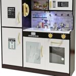 Wooden Play Kitchen Toy Set with Light, Kids