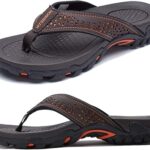 KIIU Mens Thong Sandals Indoor and Outdoor Beach