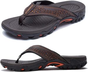 KIIU Mens Thong Sandals Indoor and Outdoor Beach