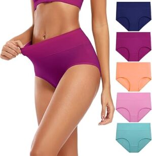 Molasus Women's Cotton Underwear High Waisted
