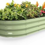 Kesfitt Raised Garden Bed Kit,Outdoor Galvanized