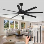 Modern Ceiling Fans with Lights, 65 Inch Ceiling
