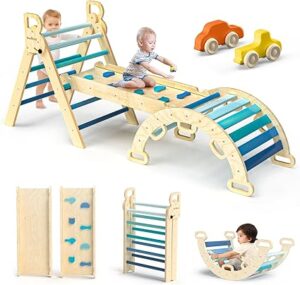 BlueWood Pikler Triangle Set 7in1 Foldable Baby