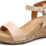 DREAM PAIRS Women's Open Toe Buckle Ankle Strap