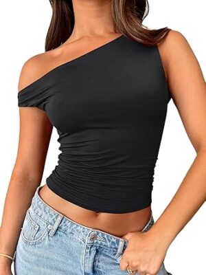 Trendy Queen Womens Summer Off The Shoulder Tops