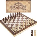 AMEROUS 15 Inches Magnetic Wooden Chess Set - 2