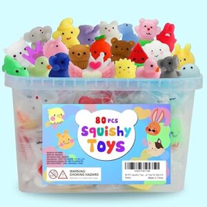 80Pcs Party Favors for Kids 4-8, Kawaii Squishies