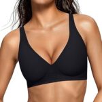 OEAK Womens Deep V Bras Wireless Comfortable Bra