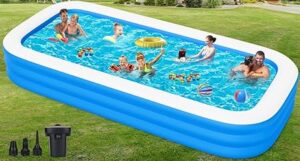 Large Inflatable Pool for Adults, 165" X 76" X