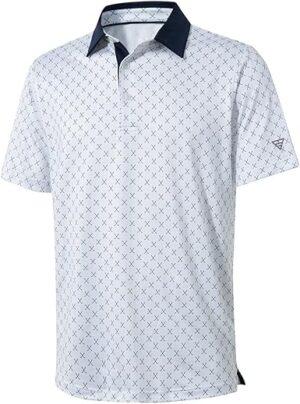 Men's Golf Polo Shirts Short Sleeve Striped