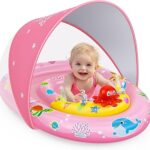 EZIGO Baby Pool Float with Canopy UPF50+ Sun