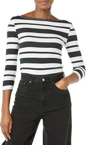 Amazon Essentials Women's Slim-Fit 3/4 Sleeve