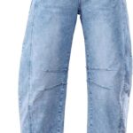 GRAPENT Barrel Jeans for Women Trendy High