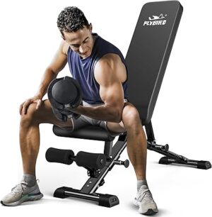 FLYBIRD Weight Bench, Adjustable Strength