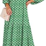 ANRABESS Womens Boho Maxi Dresses 2025 Summer V