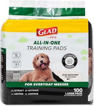 Glad for Pets Black Charcoal Puppy Pads, 23"x23"