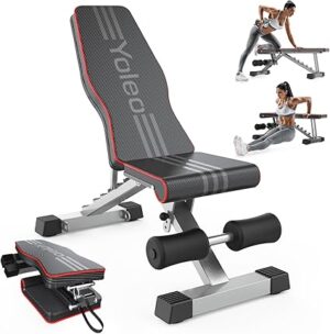 Yoleo Adjustable Weight Bench for Full Body
