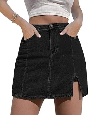 luvamia Skorts Skirts for Women Denim Mini Skirt
