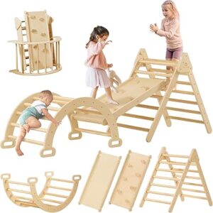 Tiny Land Pikler Triangle Set, 7-in-1 Foldable