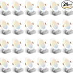 Amico 24 Pack 6 Inch 5CCT Ultra-Thin LED Recessed