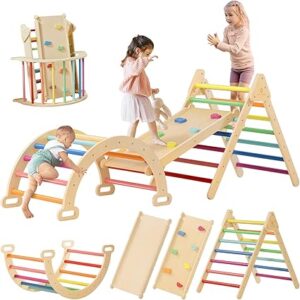 Tiny Land Pikler Triangle Set, 7-in-1 Foldable