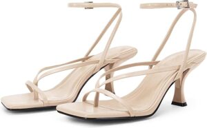 PiePieBuy Women's Lace Up Heeled Sandals Square