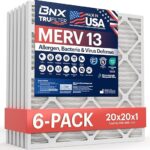 BNX TruFilter 20x20x1 Air Filter MERV 13 (6-Pack)