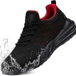 LARNMERN Mens Non Slip Work Shoes Slip On Water