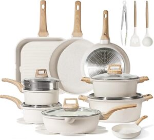 CAROTE 22pcs Pots and Pans Set Nonstick, Cookware